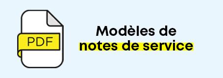 Modèles de notes de service