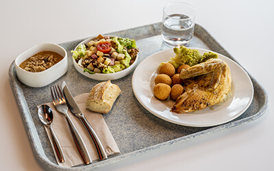 Repas restaurant d'entreprise